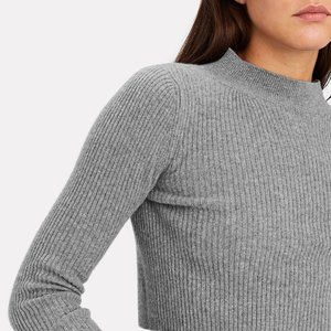 NWOT // Topshop Heather Gray Turtleneck Cropped Longsleeve